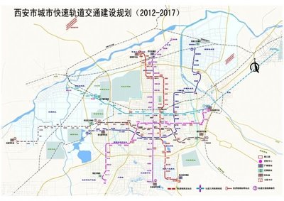 西安地铁三号线 东北方 站点和规划路线不符!